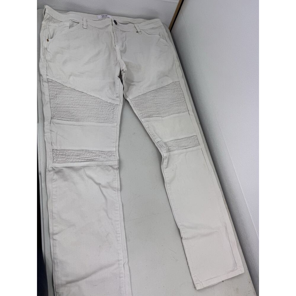 Golden Denim Cream Straight Leg Jeans NWT Cotton Soft 42x32